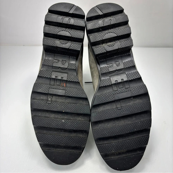 Sorel Phoenix Short Lace Waterproof Greenish Gray Leather Quarry Boots Size 10 - Picture 11 of 13